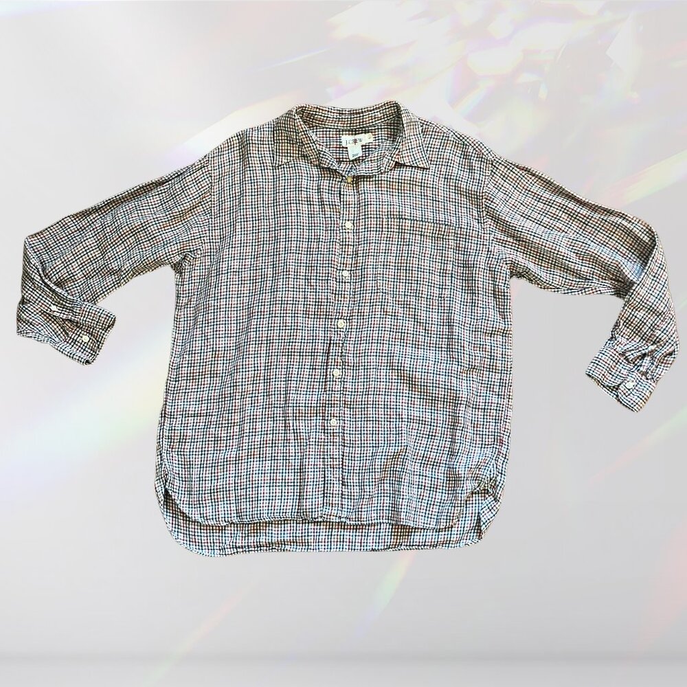 J. Crew Plaid Long Sleeve Button Up Shirt